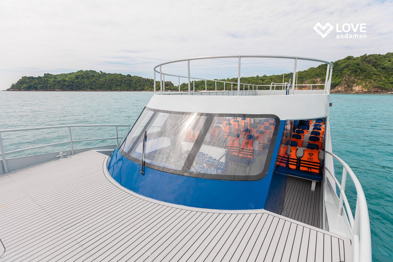 Phuket Phi-phi Islands Hopping tour New Product Launch! Luxury Fun Boat! (Mayabay + Maiton + Sunset + Philey lagoon Full Package With Long Tails)