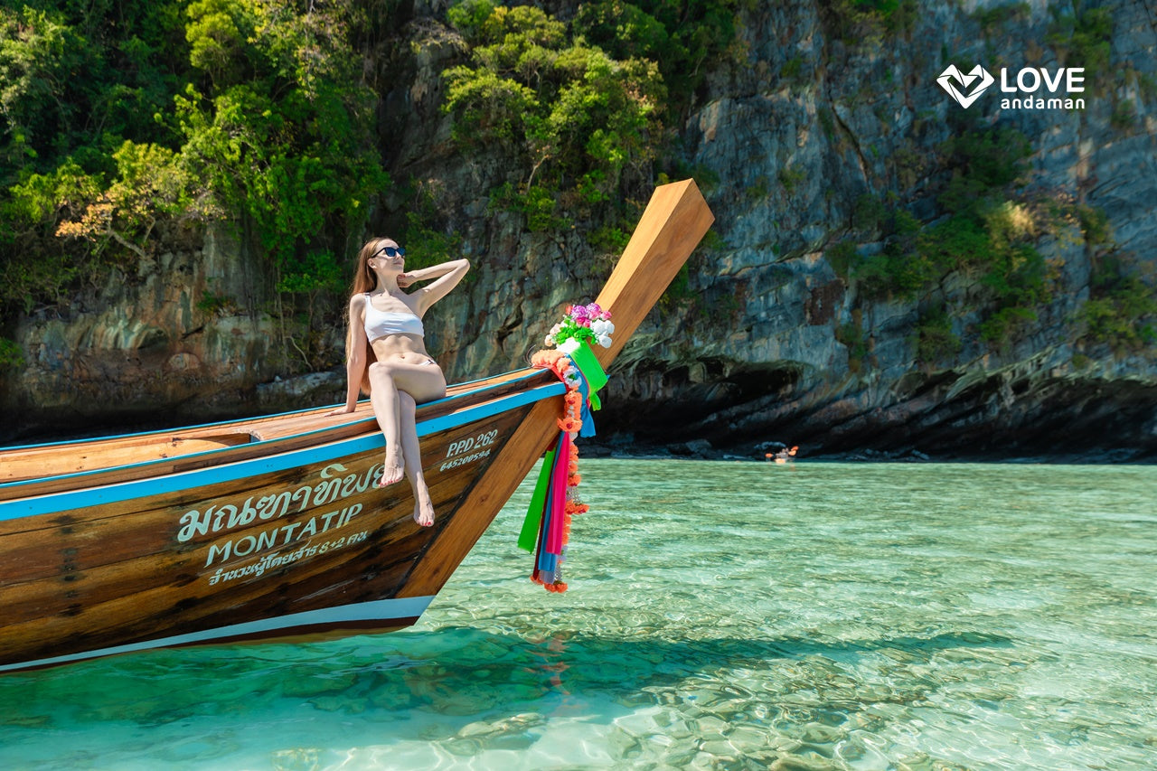 Phuket Phi-phi Islands Hopping tour New Product Launch! Luxury Fun Boat! (Mayabay + Maiton + Sunset + Philey lagoon Full Package With Long Tails)