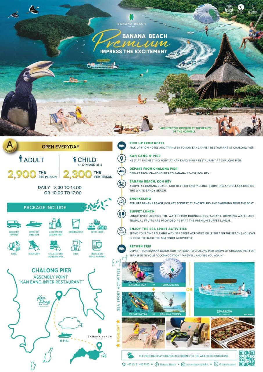 Phuket Banana Beach (Ko Hey) - Snorkeling Realx Beach and Activities